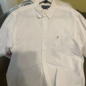 Ralph Lauren Men's Classic White Button Down Shirt
